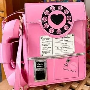 Chic Pink Telephone Crossbody Bag